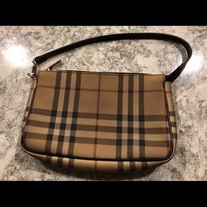 Burberry London ladies check canvas small handbag